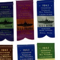Souvenir ribbons for PNSY launchings, commissionings, etc.